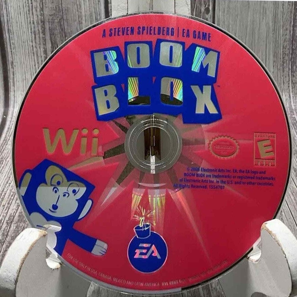 Boom Blox Nintendo Wii Game Disc Only Steven Spielberg EA‎ Physics Puzzle 2008